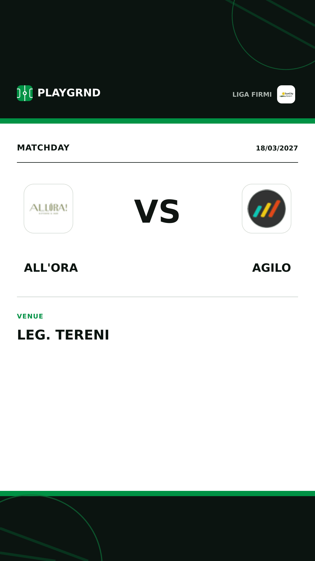 Instagram artwork: All'Ora vs Agilo