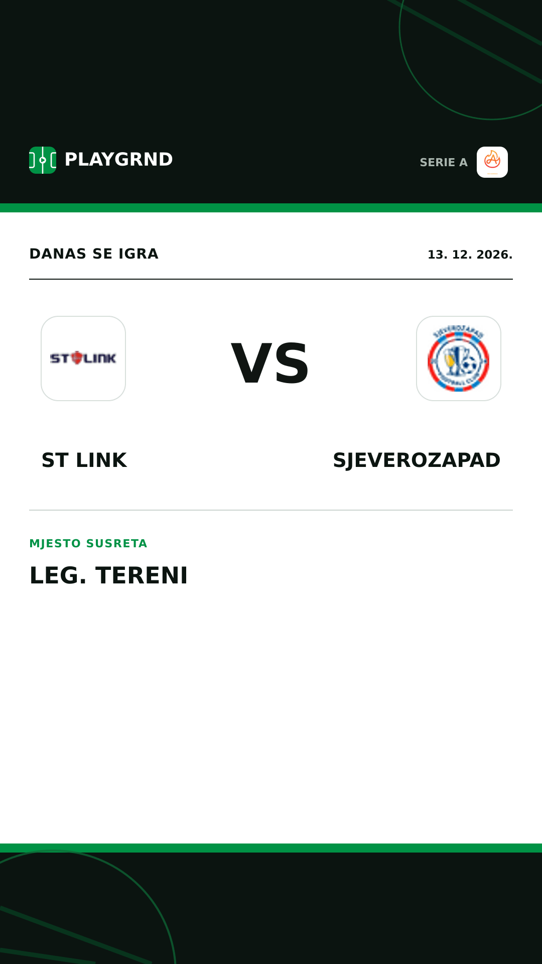 Instagram slika: ST Link vs Sjeverozapad