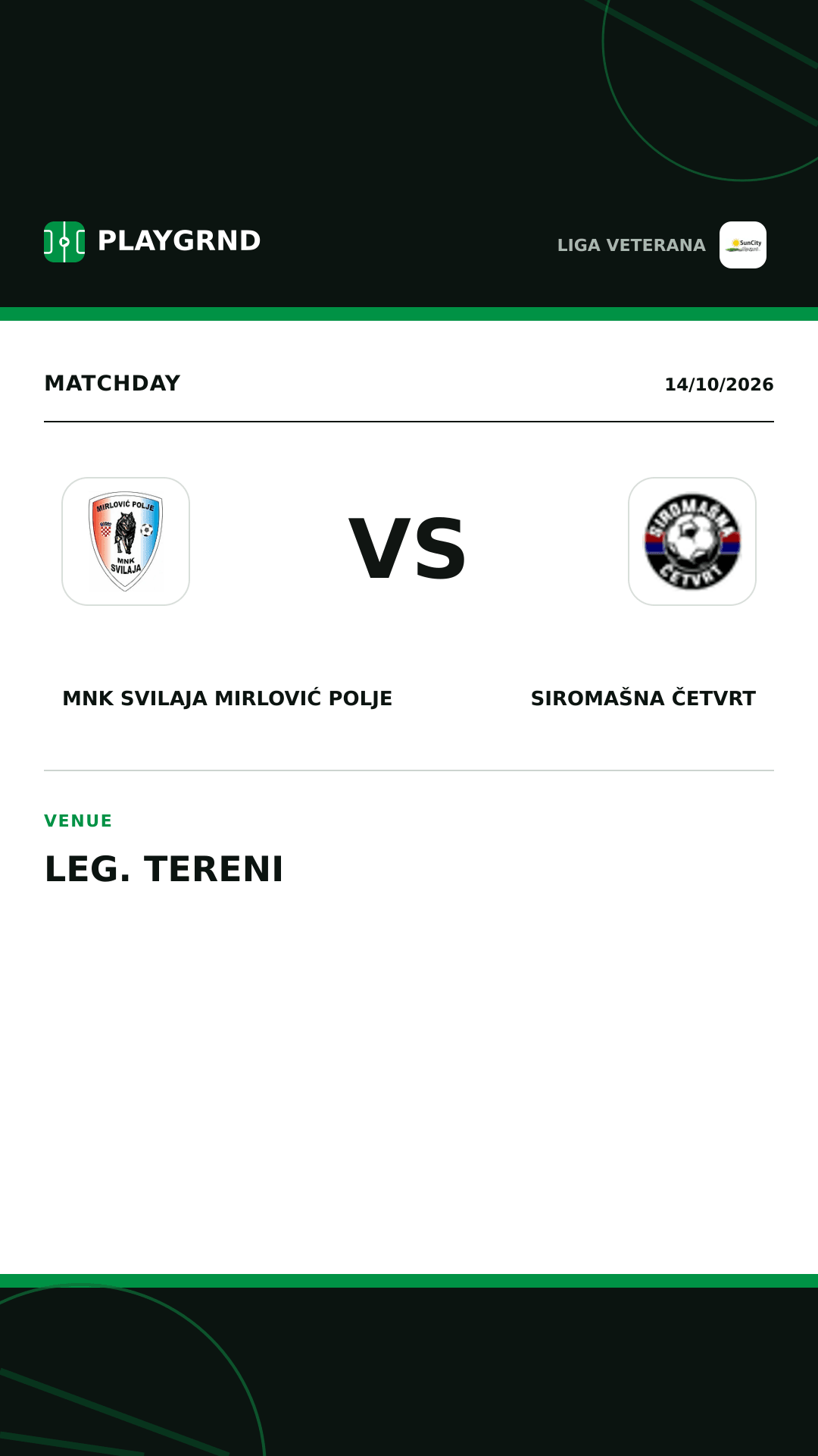 Instagram artwork: MNK Svilaja Mirlović Polje vs Siromašna Četvrt