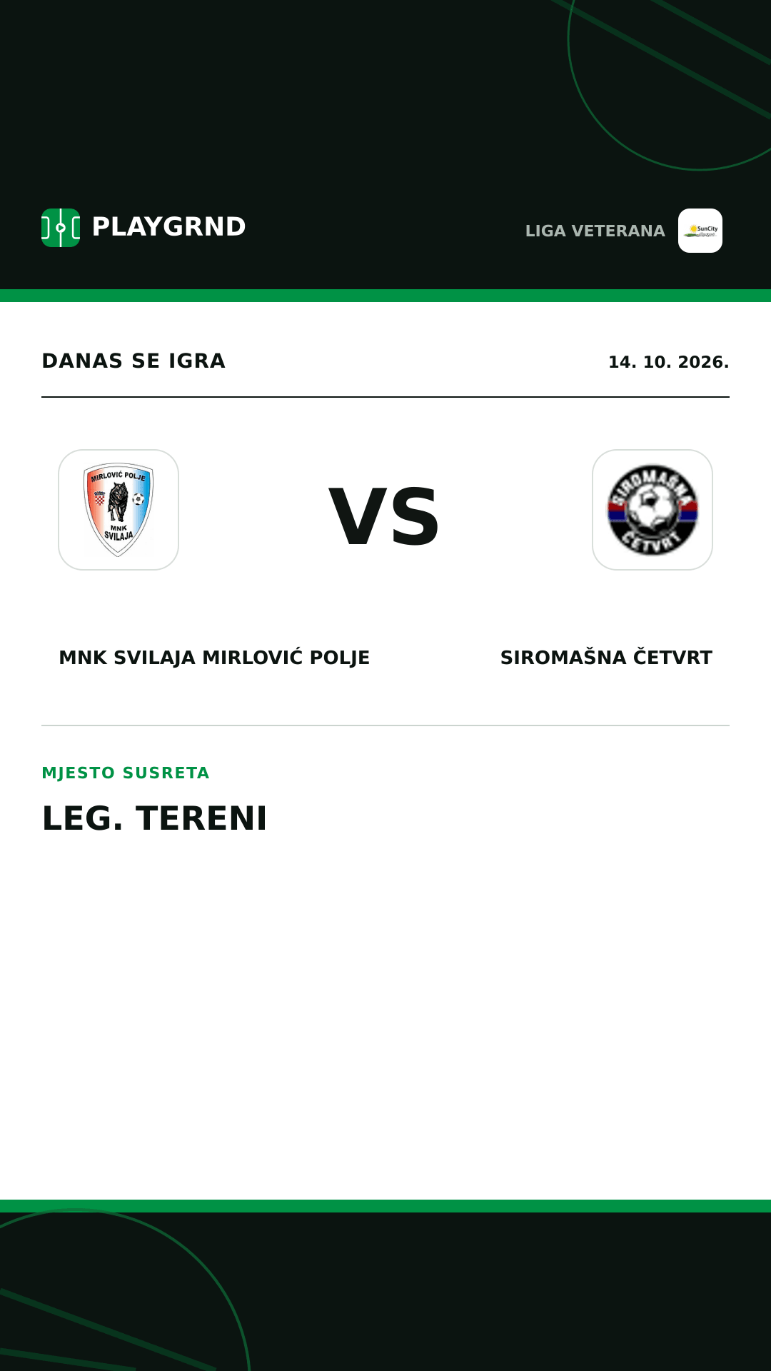 Instagram slika: MNK Svilaja Mirlović Polje vs Siromašna Četvrt