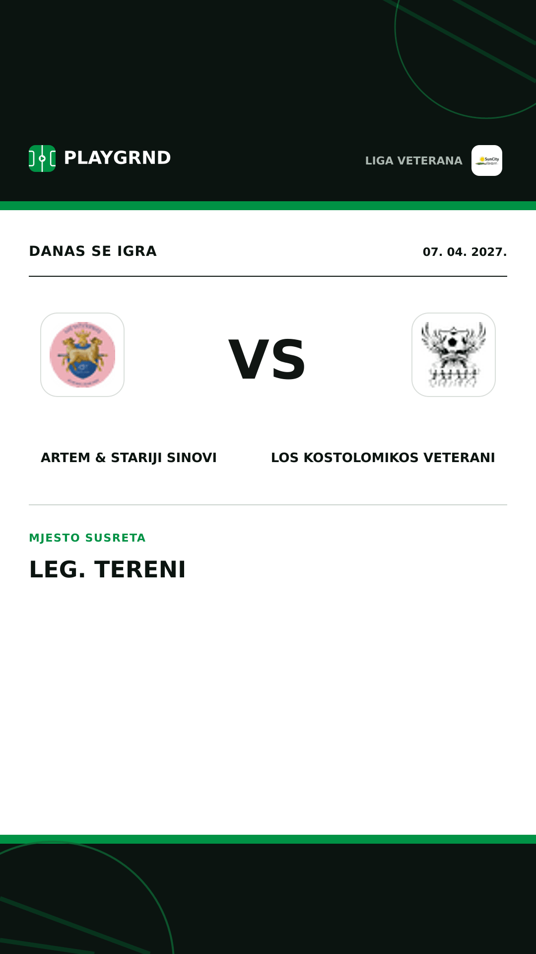 Instagram slika: Artem & Stariji Sinovi vs Los Kostolomikos Veterani