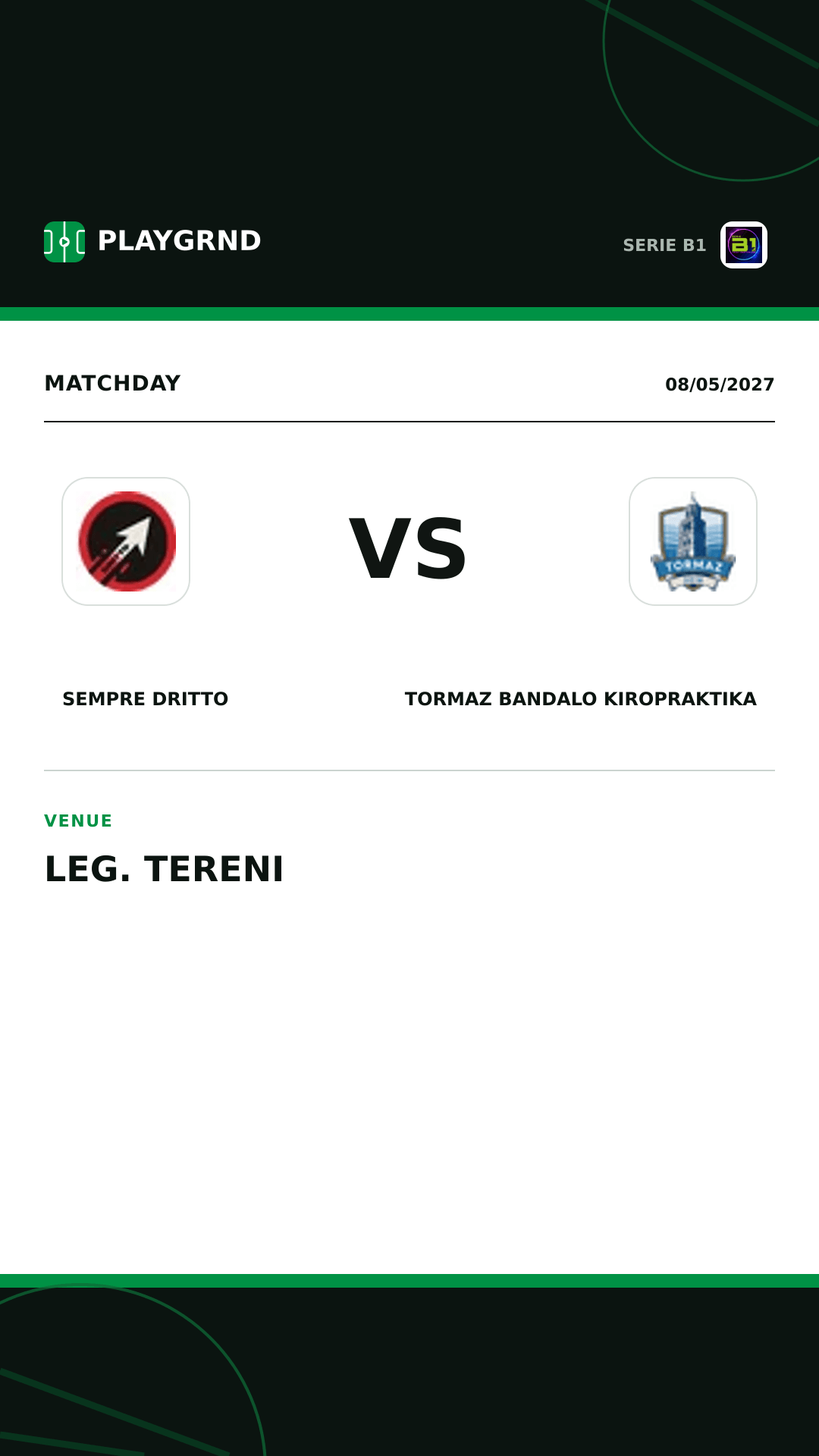 Instagram artwork: Sempre Dritto vs Tormaz Bandalo Kiropraktika