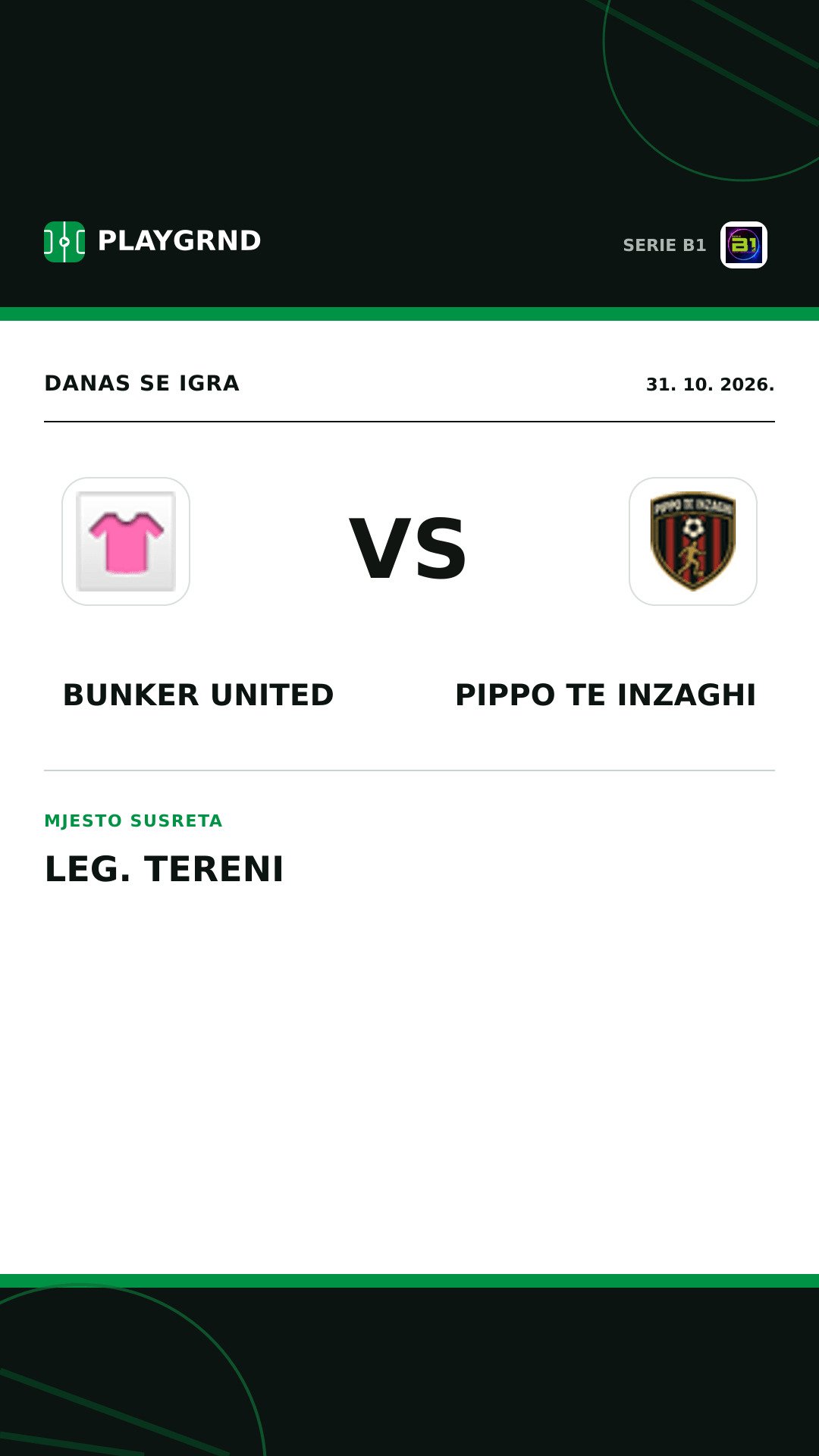 Instagram slika: Bunker United vs Pippo TE Inzaghi