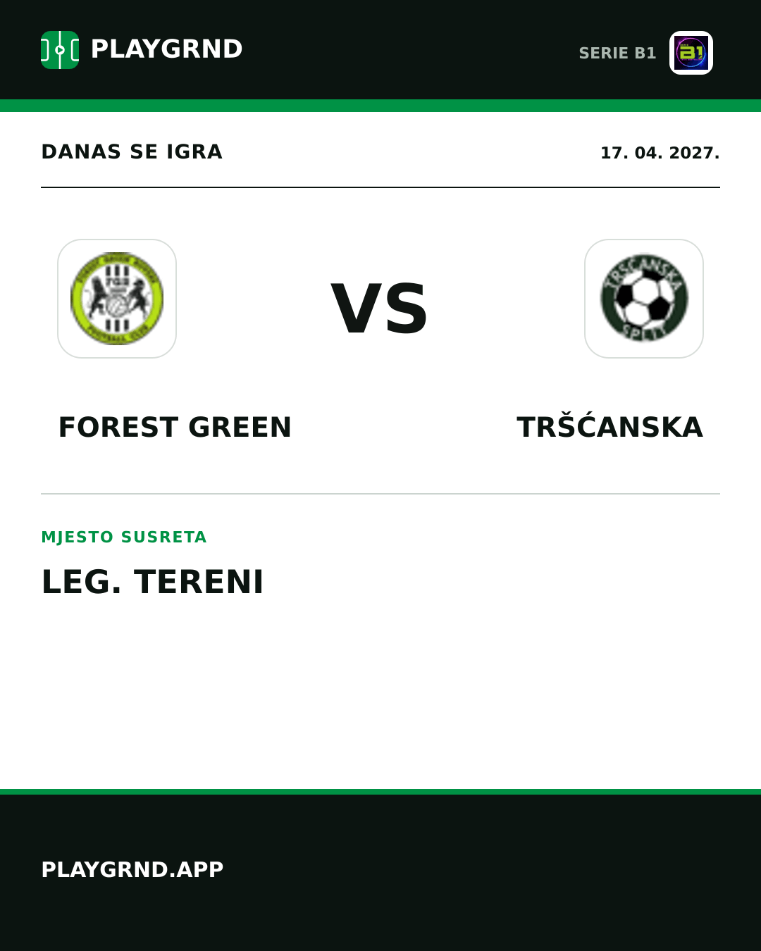 Instagram slika: Forest Green vs Tršćanska