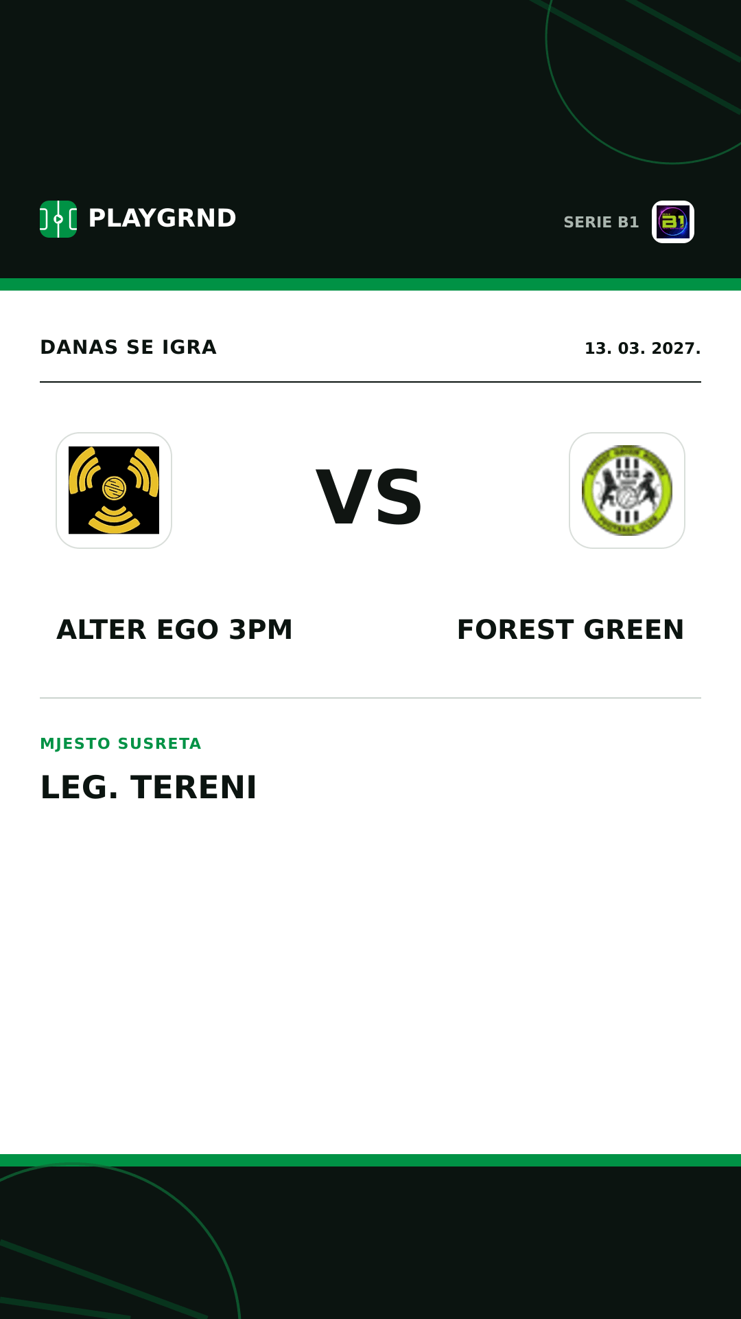 Instagram slika: Alter Ego 3PM vs Forest Green