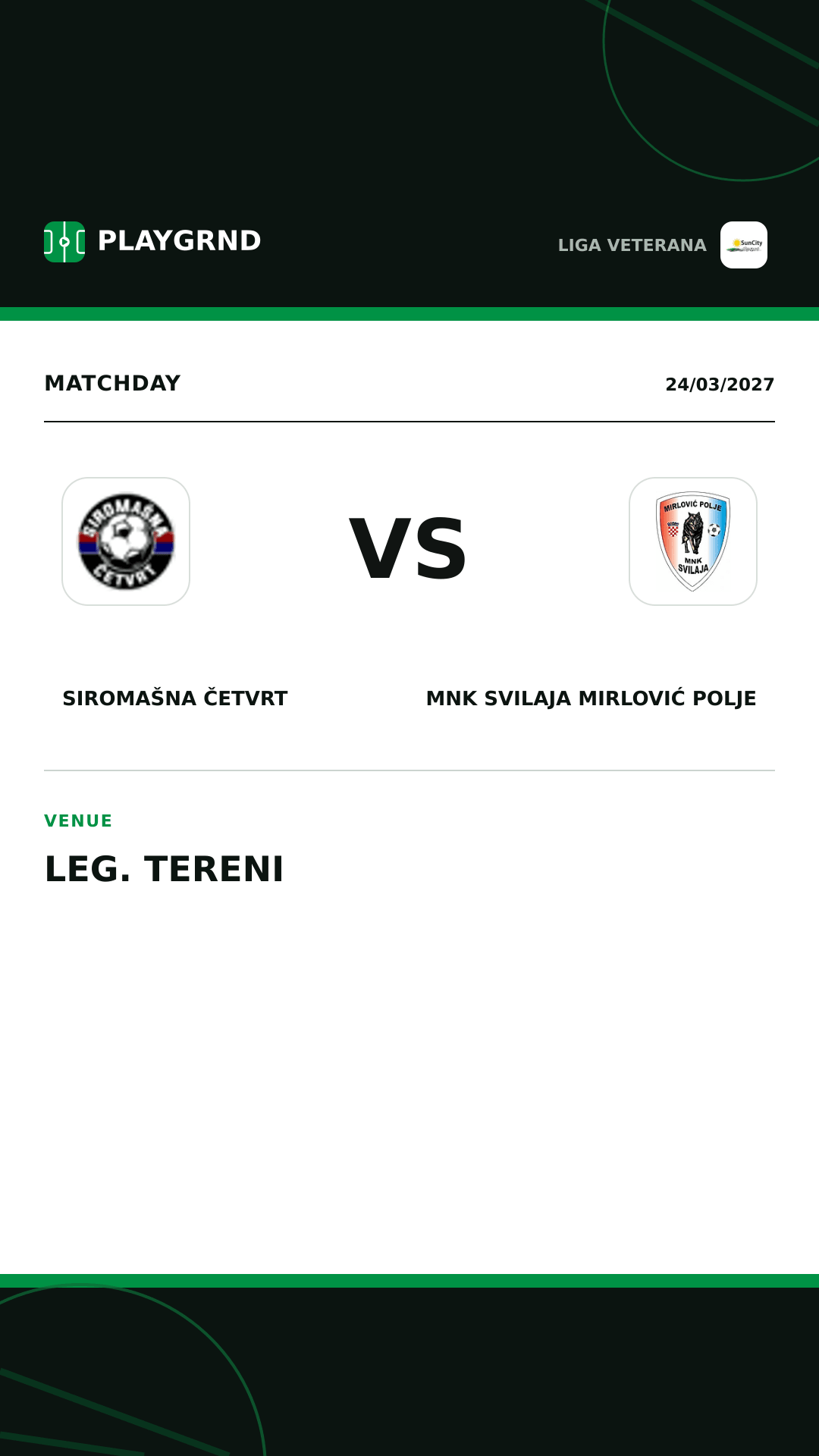 Instagram artwork: Siromašna Četvrt vs MNK Svilaja Mirlović Polje