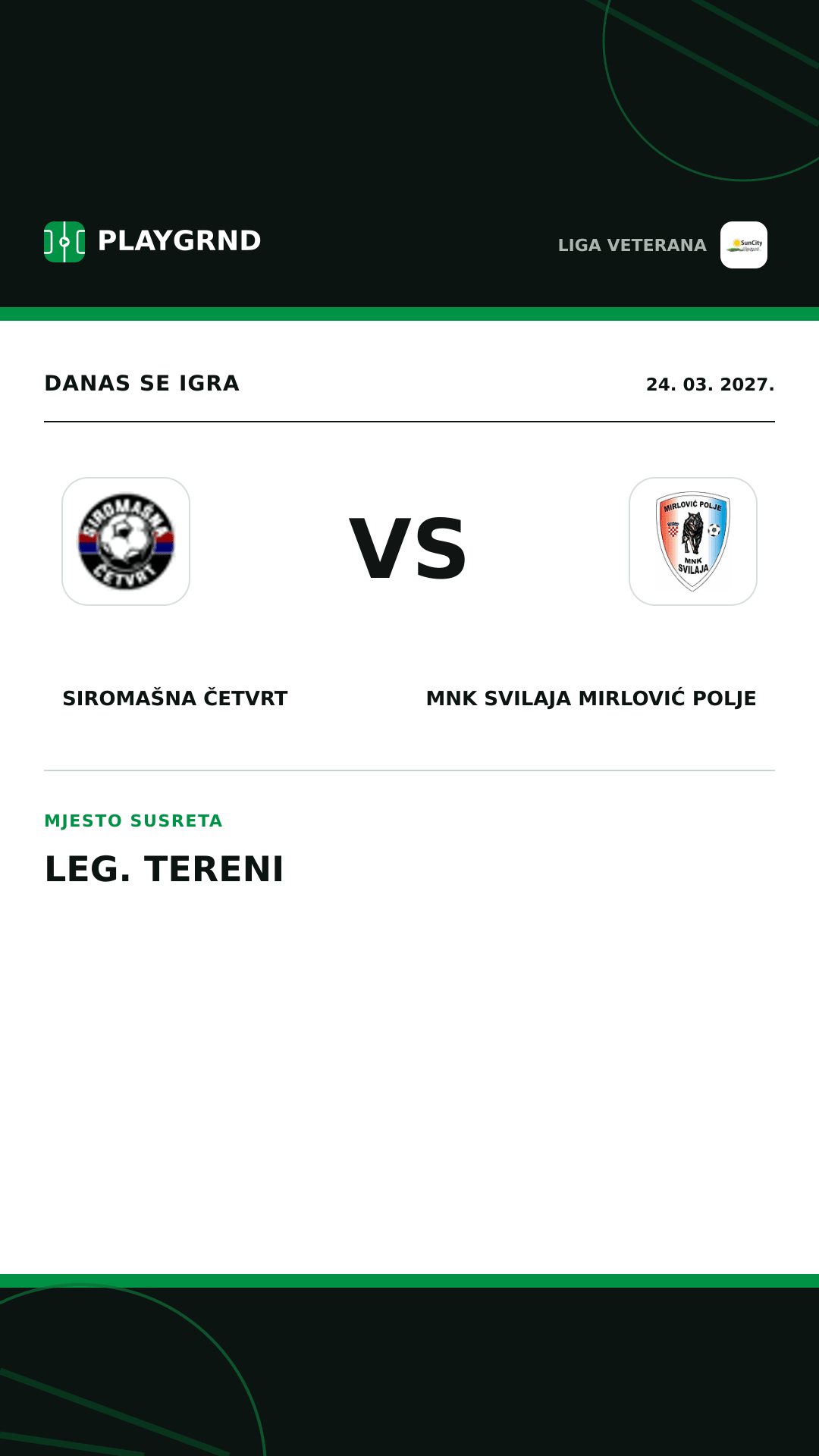 Instagram slika: Siromašna Četvrt vs MNK Svilaja Mirlović Polje