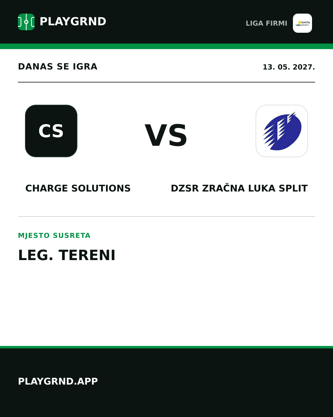 Instagram slika: Charge Solutions vs DZSR Zračna Luka Split