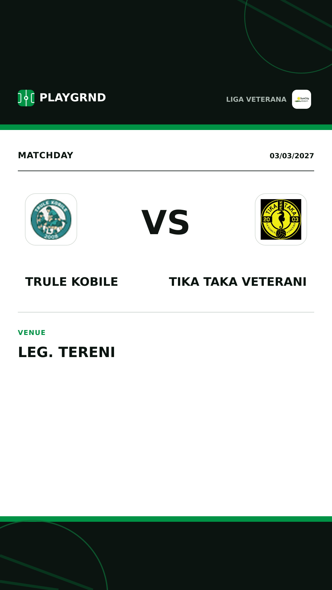 Instagram artwork: Trule Kobile vs Tika Taka Veterani