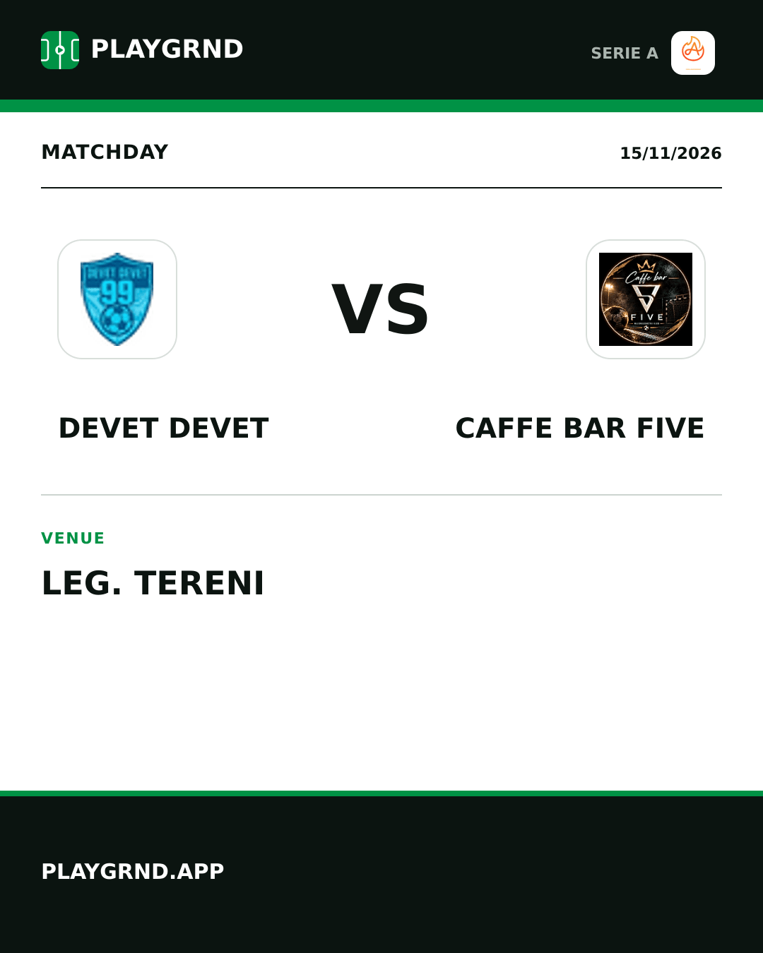 Instagram artwork: Devet Devet vs Caffe Bar Five