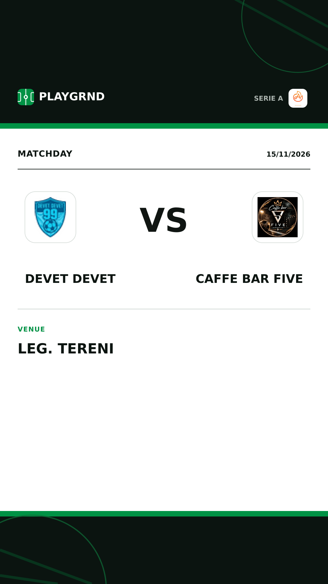 Instagram artwork: Devet Devet vs Caffe Bar Five