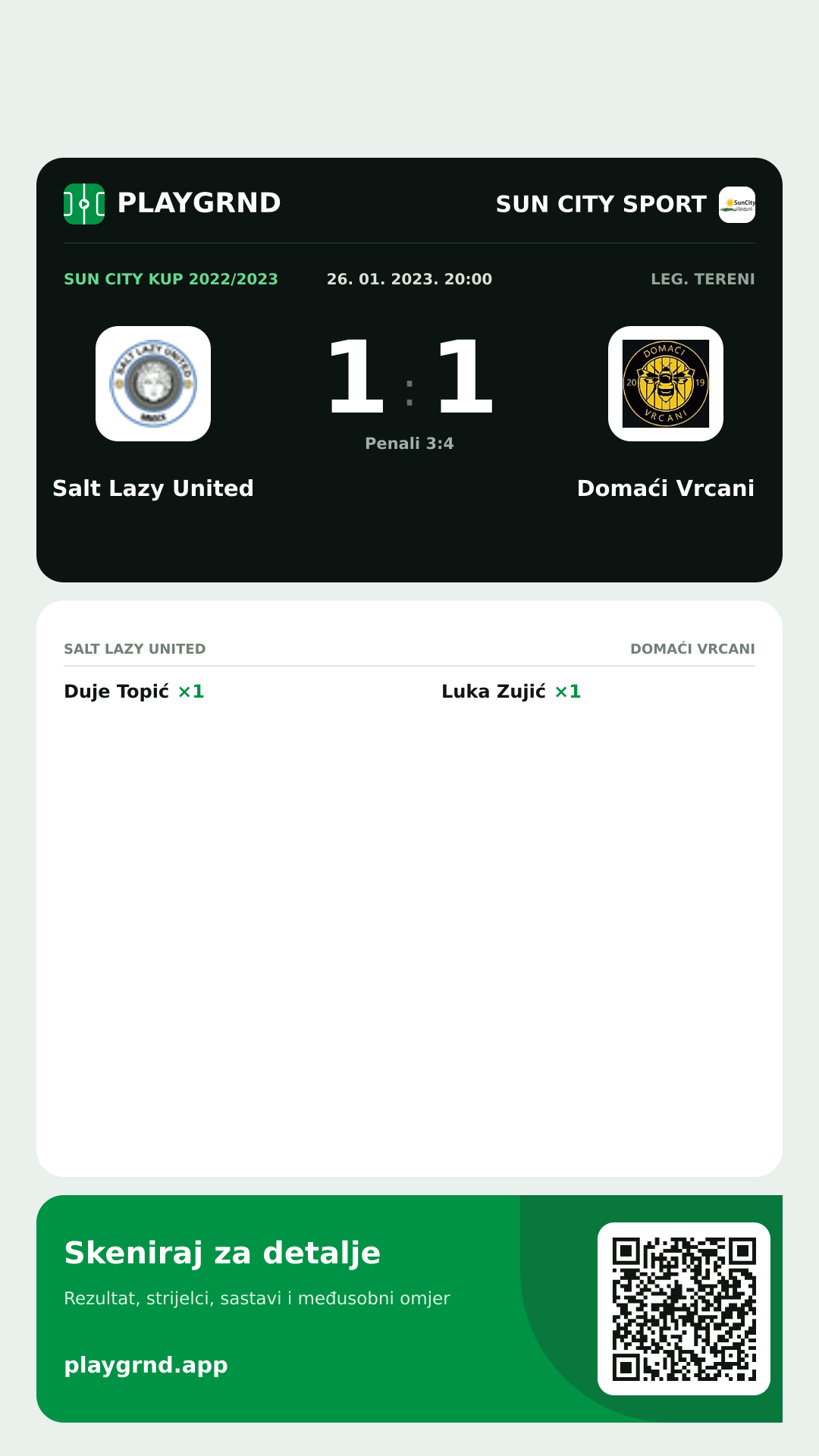 Story slika: Salt Lazy United 1:1 Domaći Vrcani