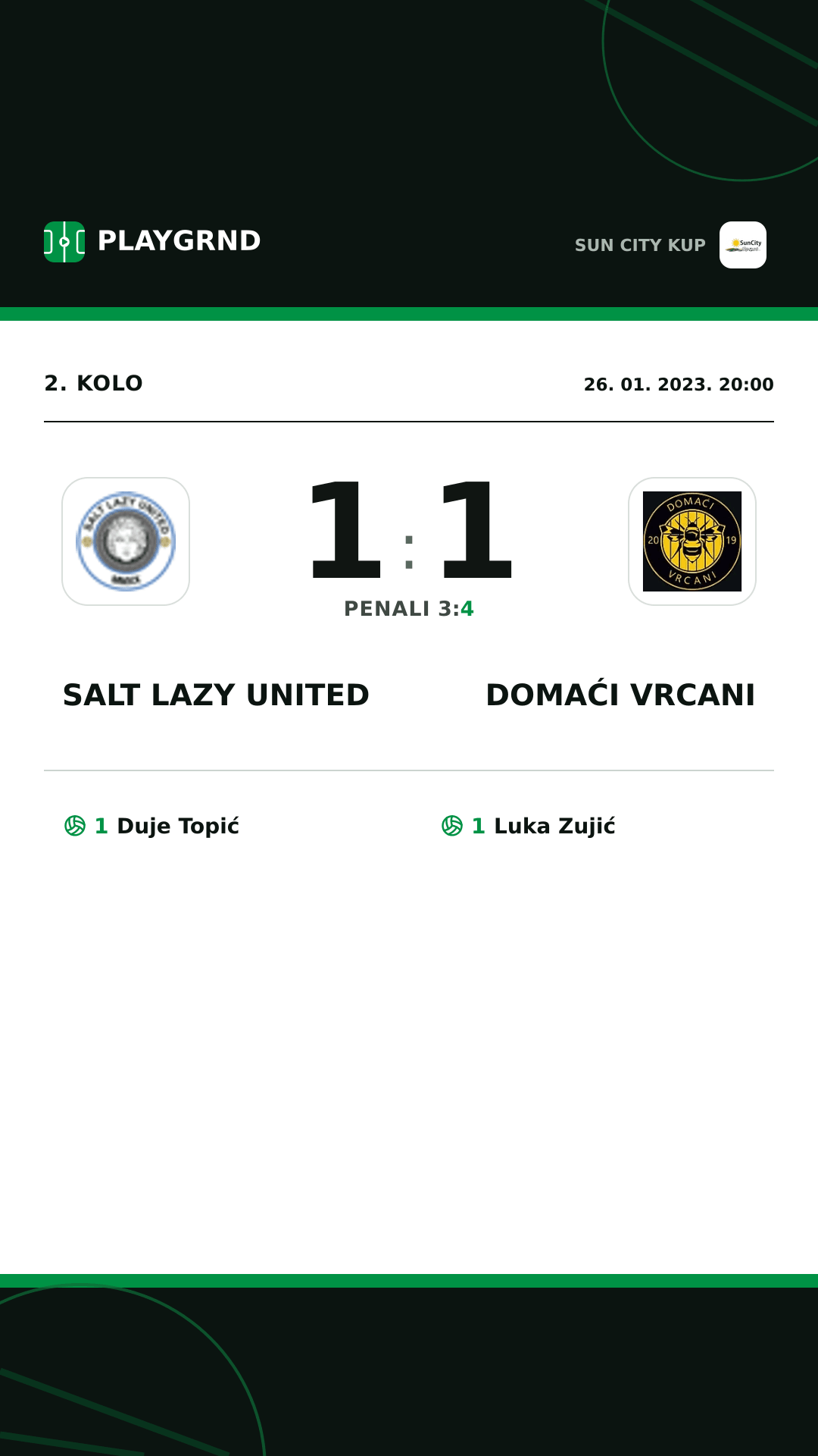 Instagram slika: Salt Lazy United 1:1 Domaći Vrcani