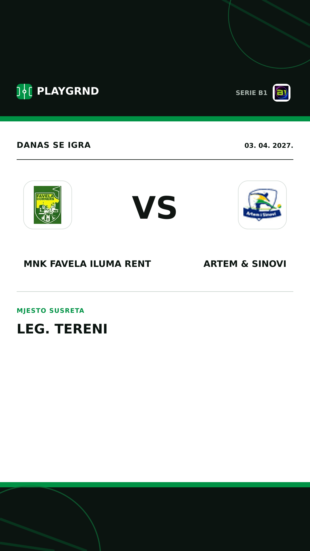Instagram slika: MNK Favela Iluma Rent vs Artem & Sinovi