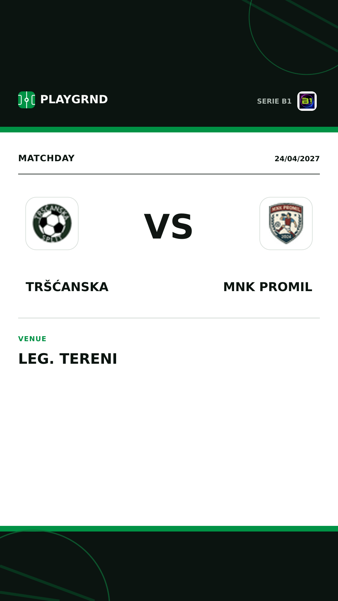 Instagram artwork: Tršćanska vs Mnk Promil