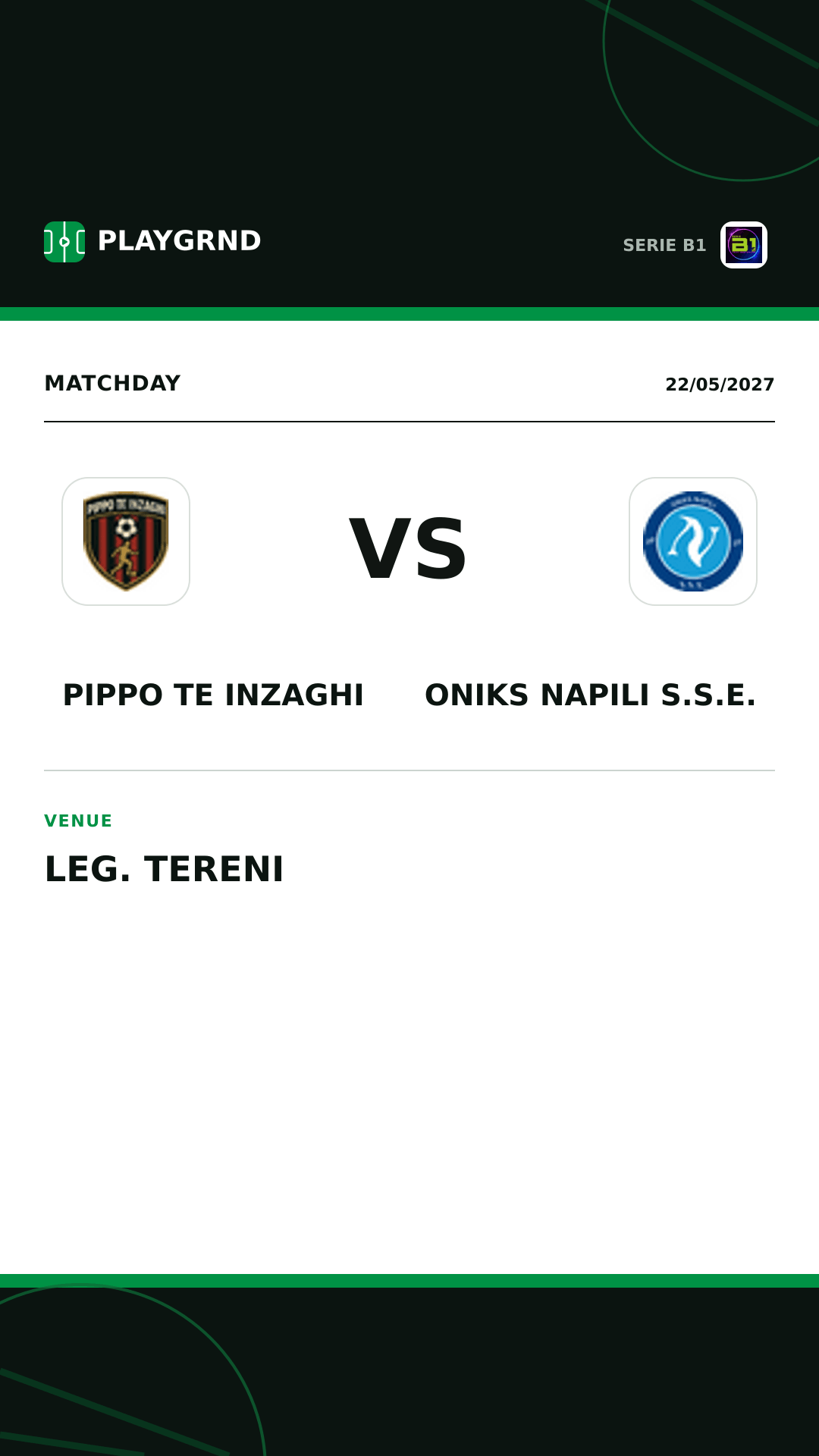Instagram artwork: Pippo TE Inzaghi vs Oniks Napili S.S.E.