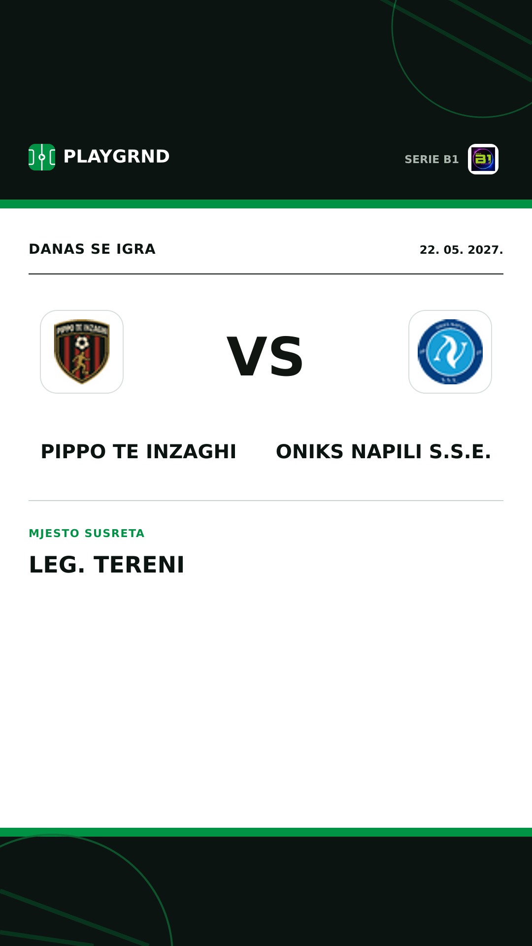 Instagram slika: Pippo TE Inzaghi vs Oniks Napili S.S.E.