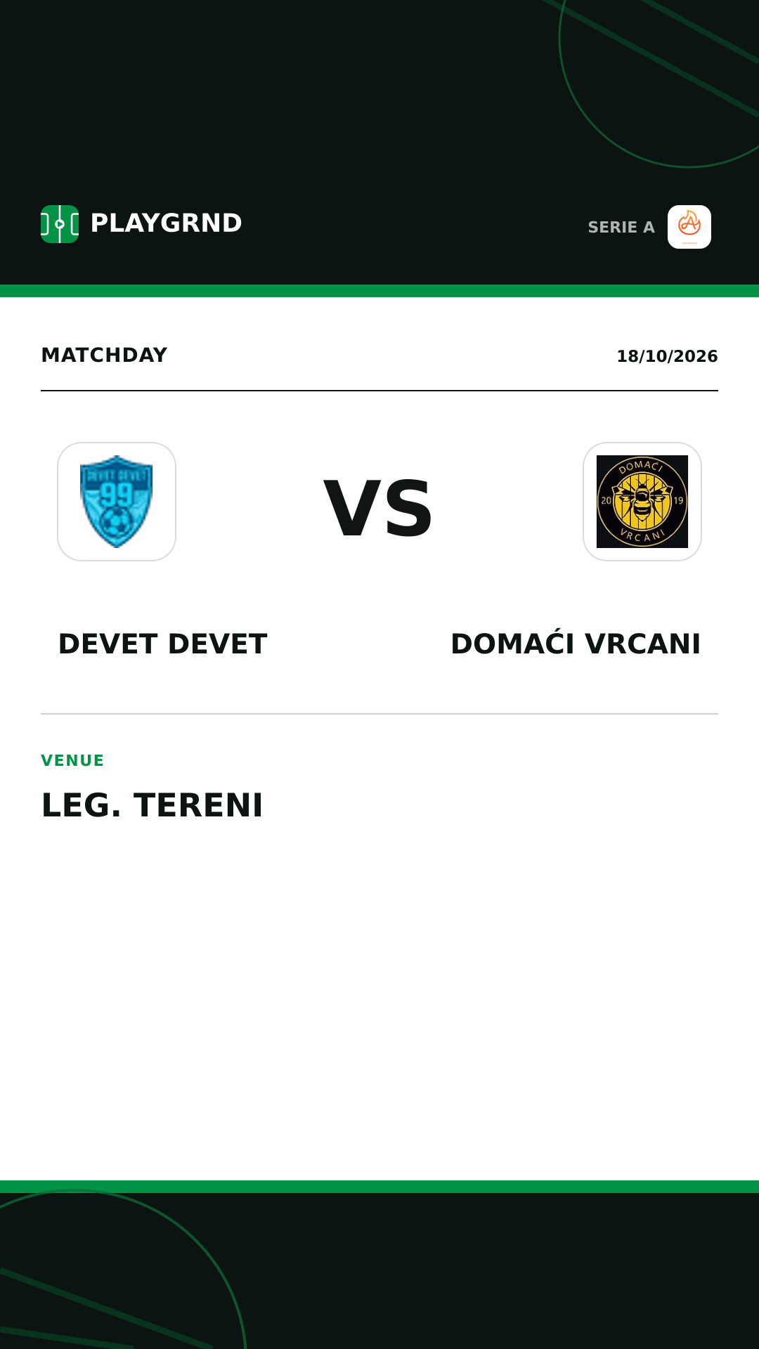 Instagram artwork: Devet Devet vs Domaći Vrcani
