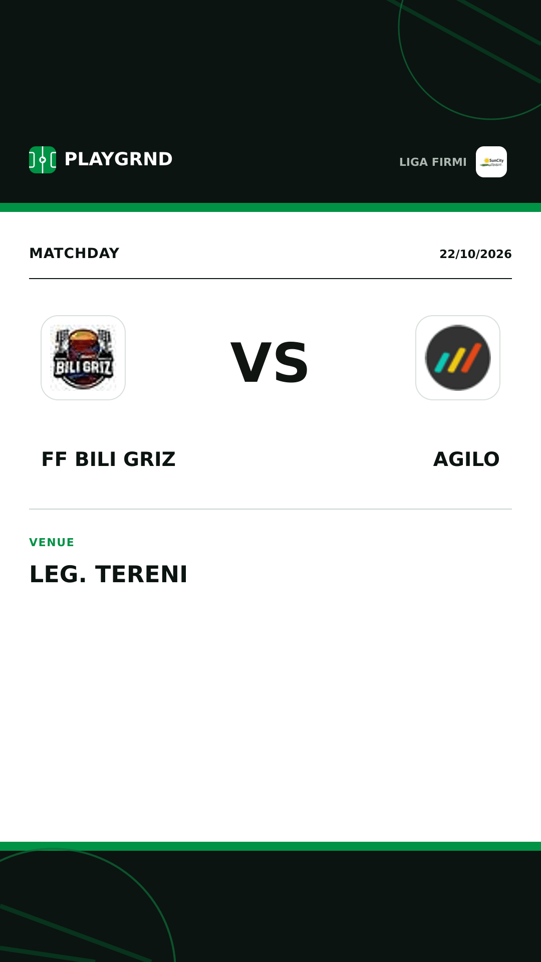 Instagram artwork: FF Bili Griz vs Agilo