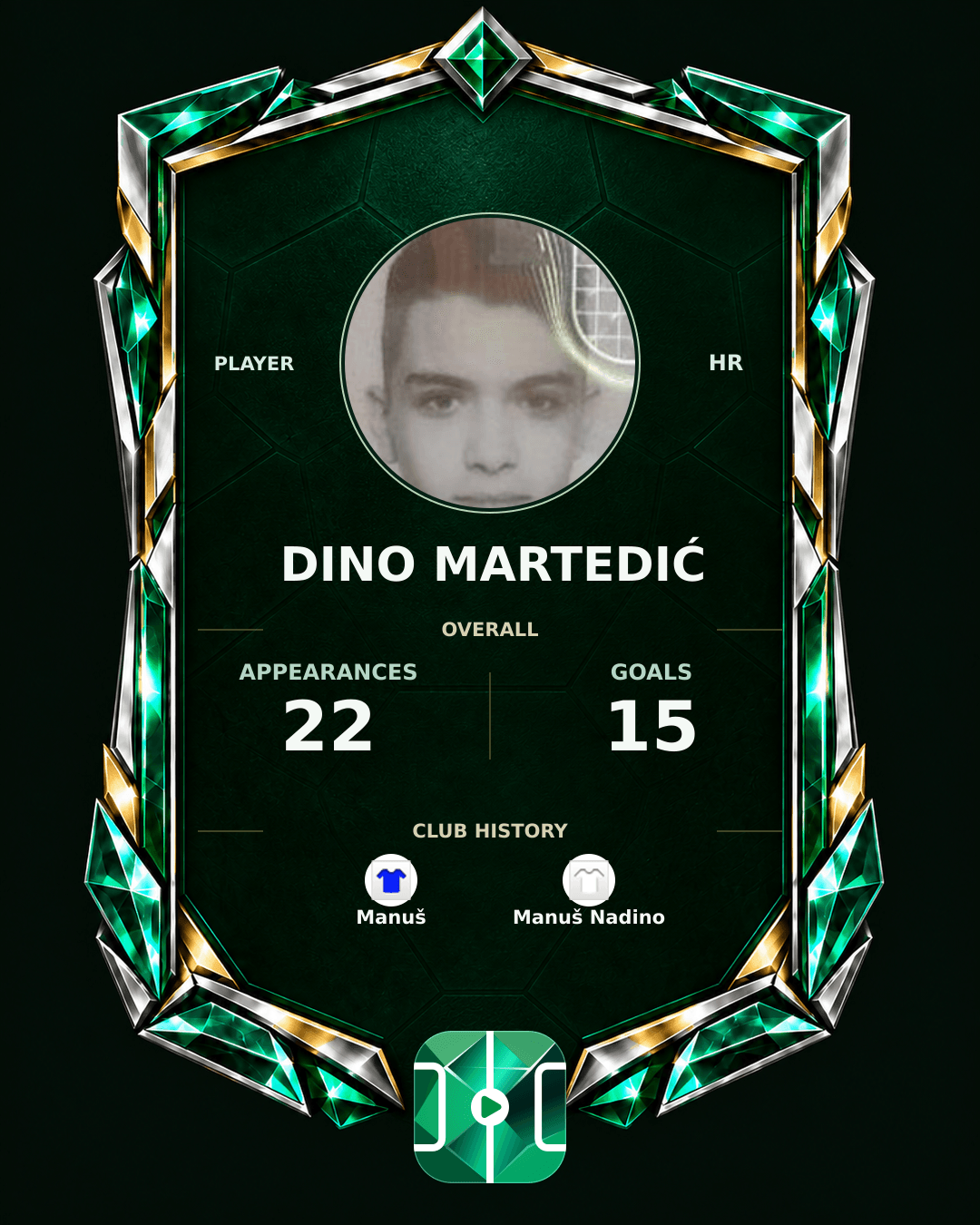 Dino Martedić's PLAYGRND profile graphic