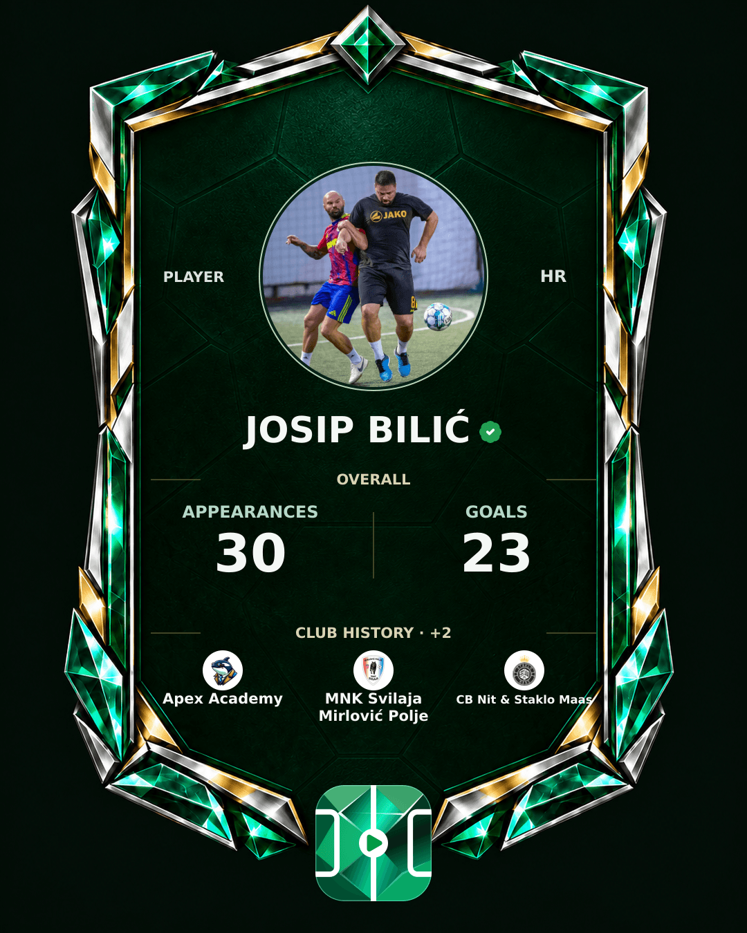 Josip Bilić's PLAYGRND profile graphic