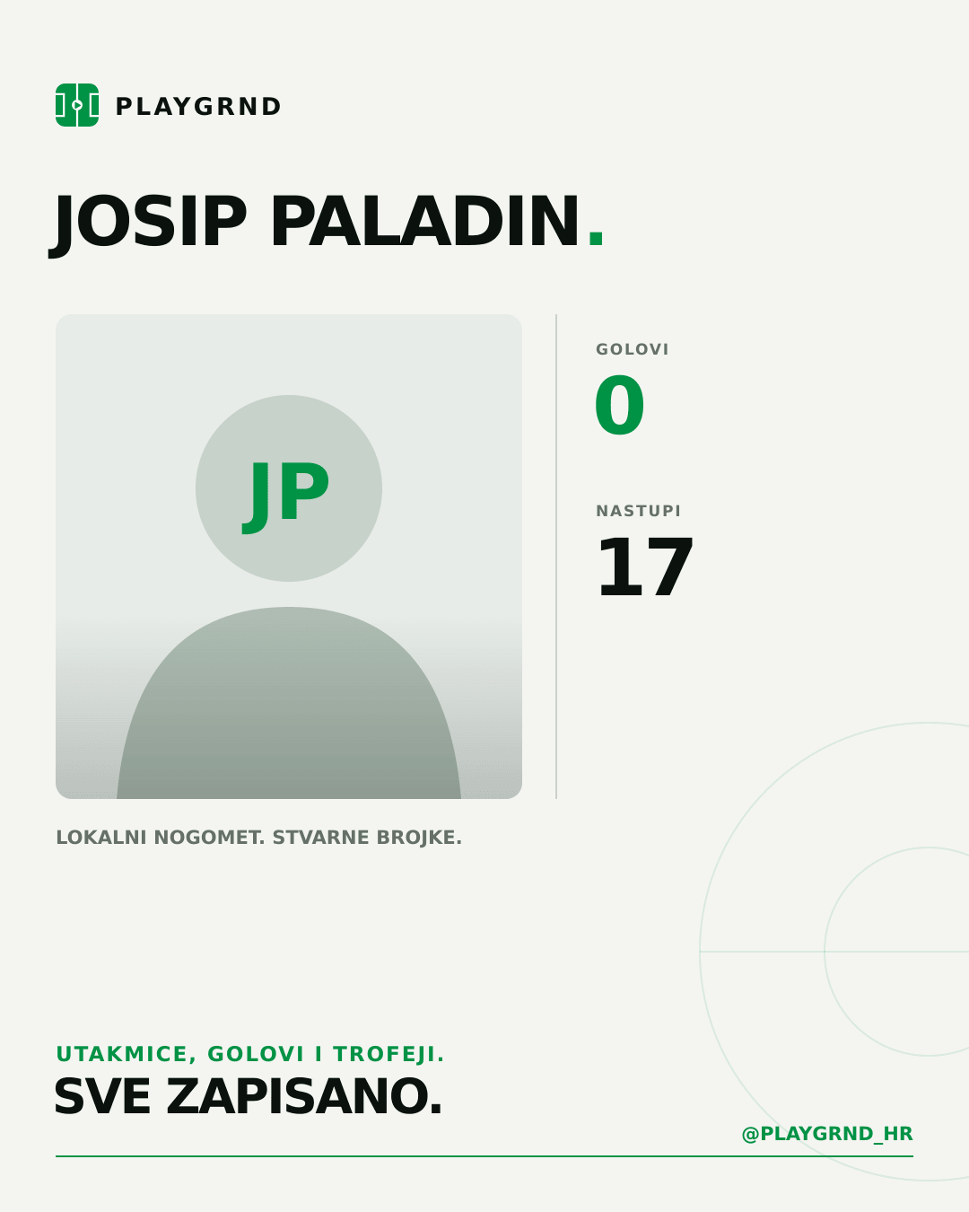 Josip Paladin's PLAYGRND profile graphic
