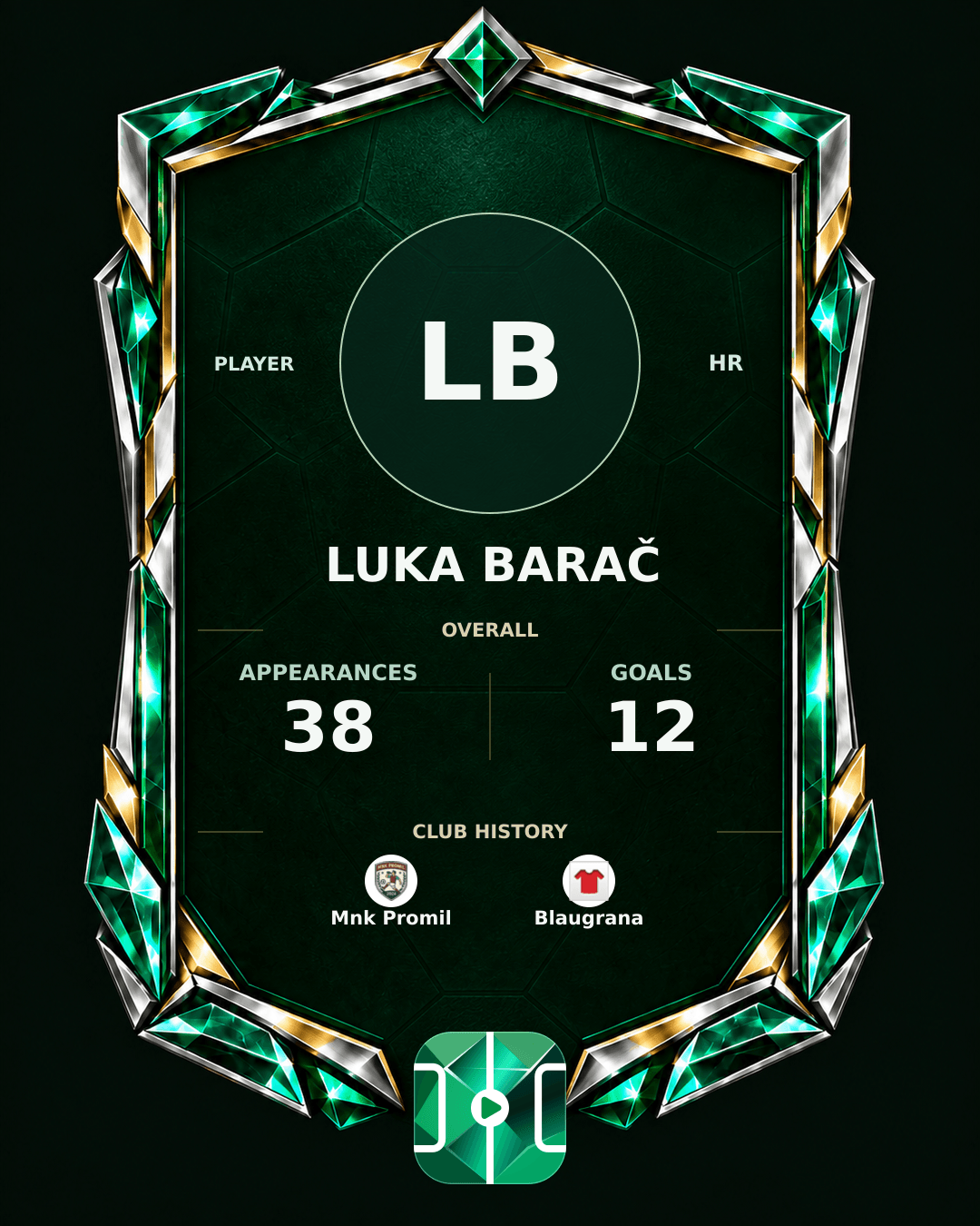 Luka Barač's PLAYGRND profile graphic