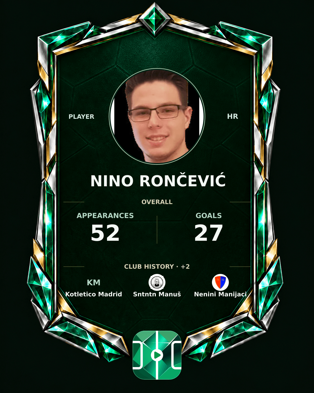 Nino Rončević's PLAYGRND profile graphic