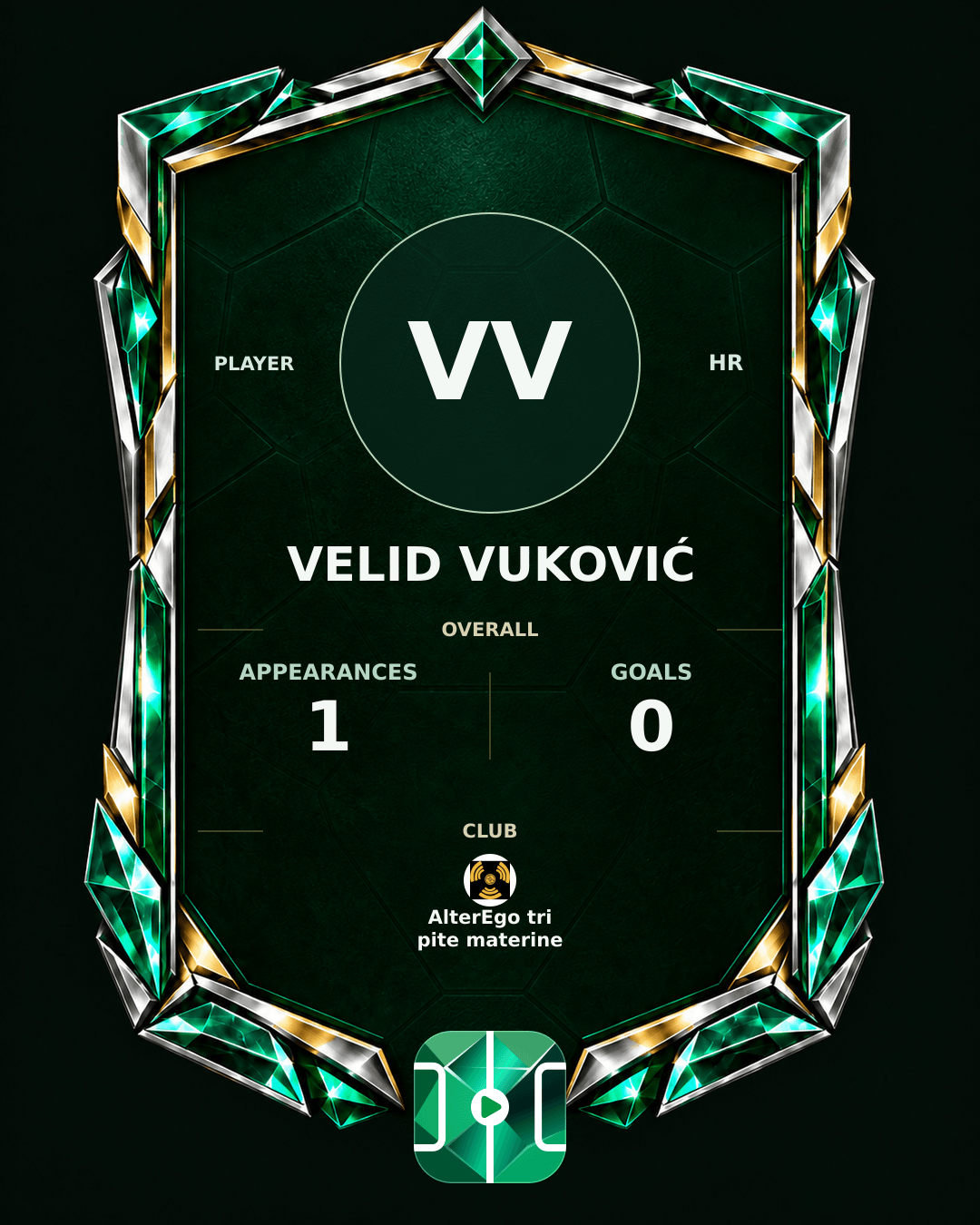 Velid Vuković's PLAYGRND profile graphic